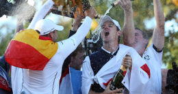 Olazabal's heroes pulled off the greatest fightback in history to retain the Ryder Cup at Medinah