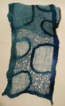 embroidered nuno felt scarf
