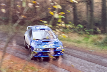 Rally legend Richard Burns testing in 1999