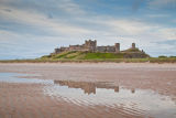 Bamburgh castle reflections