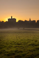 Warkworth Castle Autumn Mist