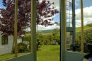 View from the summer house, looking out over the Bowmont valley