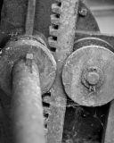Rusty Gears in Black and White